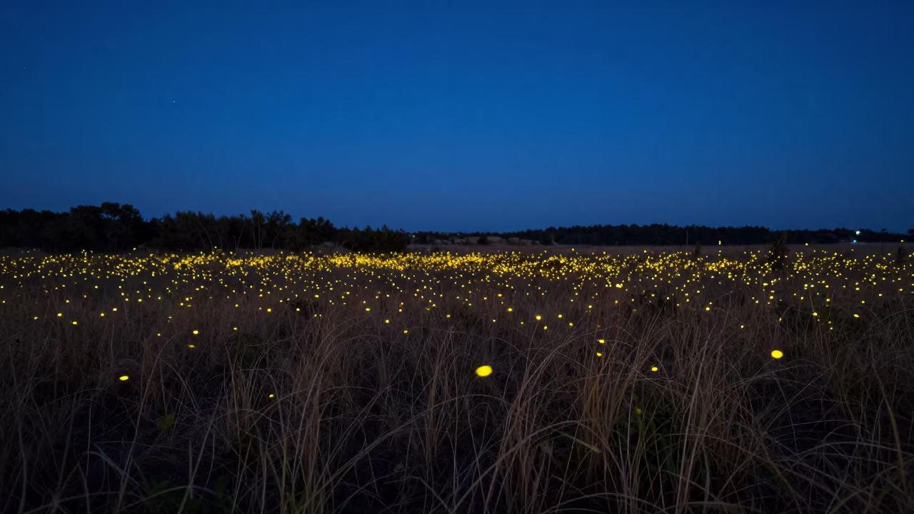 Fireflies in Raipur Twilight Meadow in near Raipur