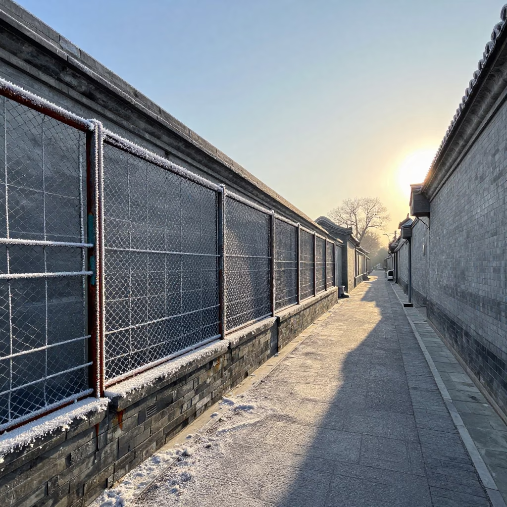 First Light at As First Light Reaches The Scene in Beijing in in Beijing, China