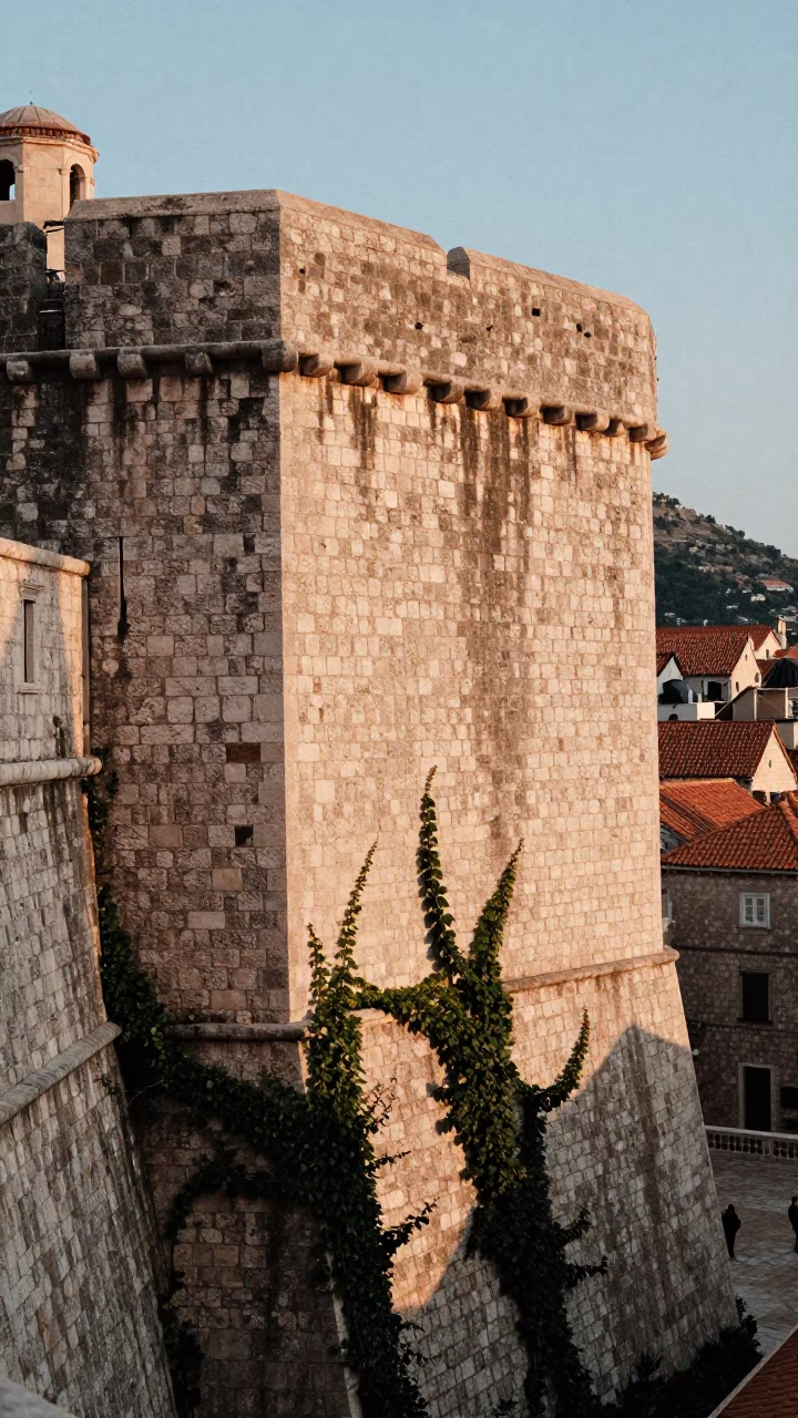 First Light at As First Light Reaches The Scene in Dubrovnik in in Dubrovnik, Croatia
