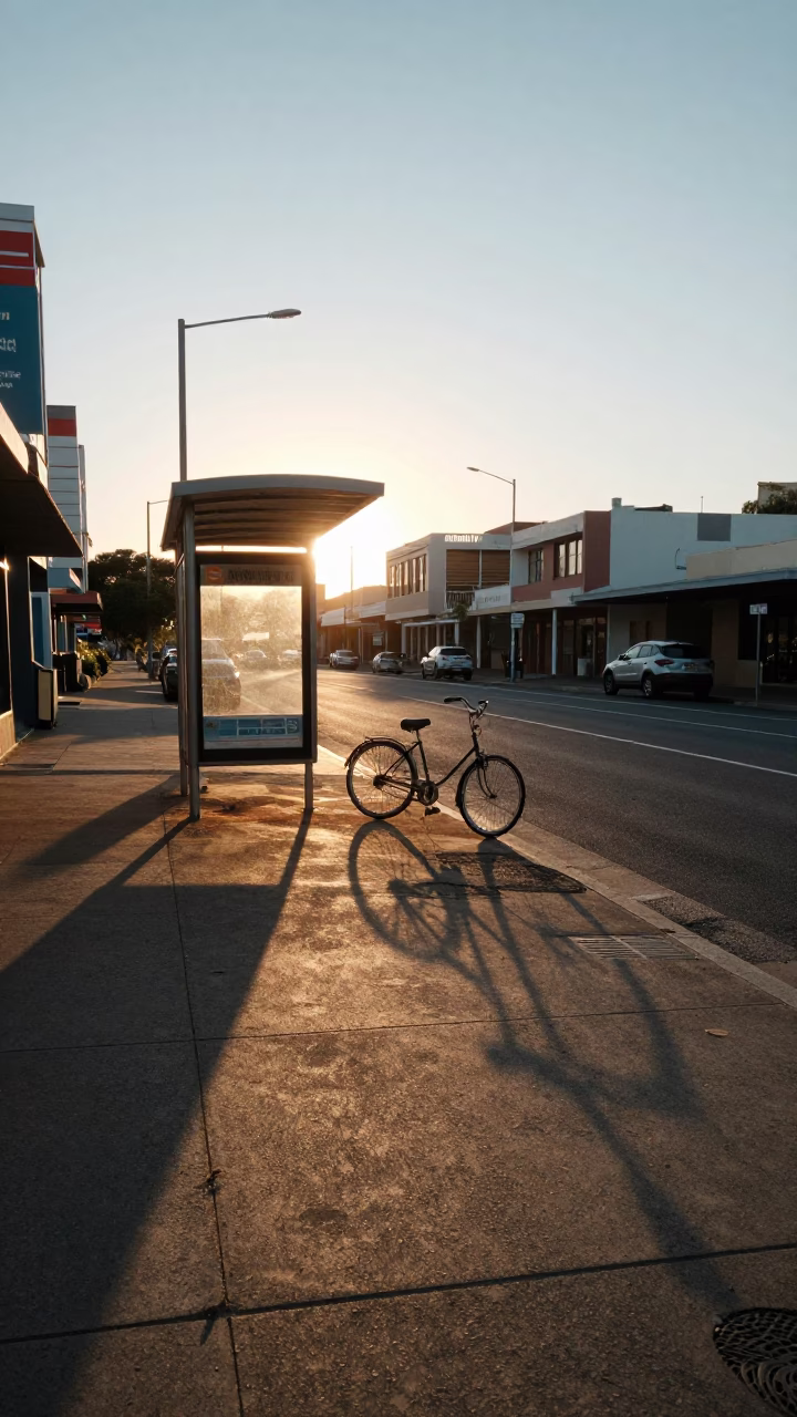 First Light Dawn in Perth Western Australia Street Scene with Cassette Tapes in in Perth, Western Australia, Australia