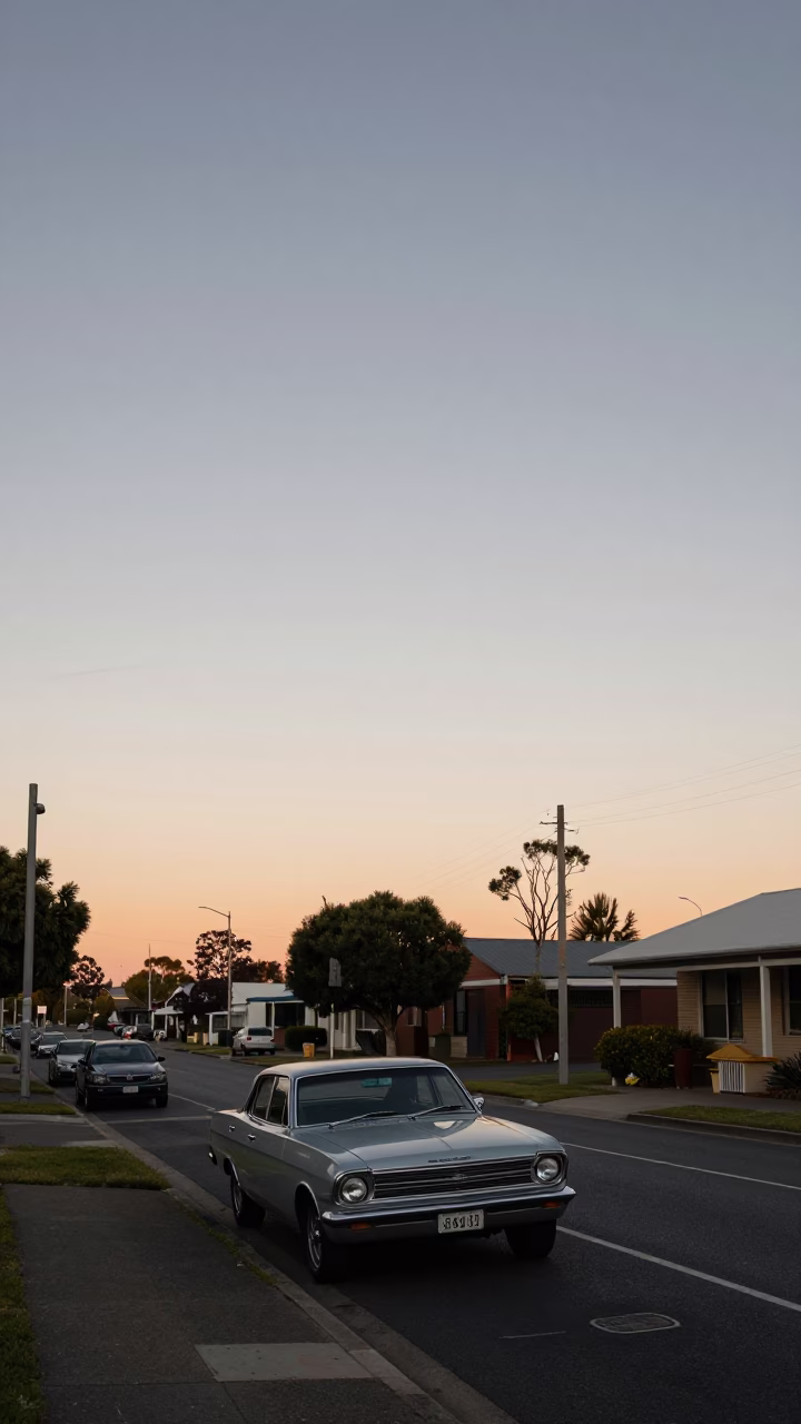 First Light Dawn in Perth Western Australia Street Scene with Local Details in in Perth, Western Australia, Australia