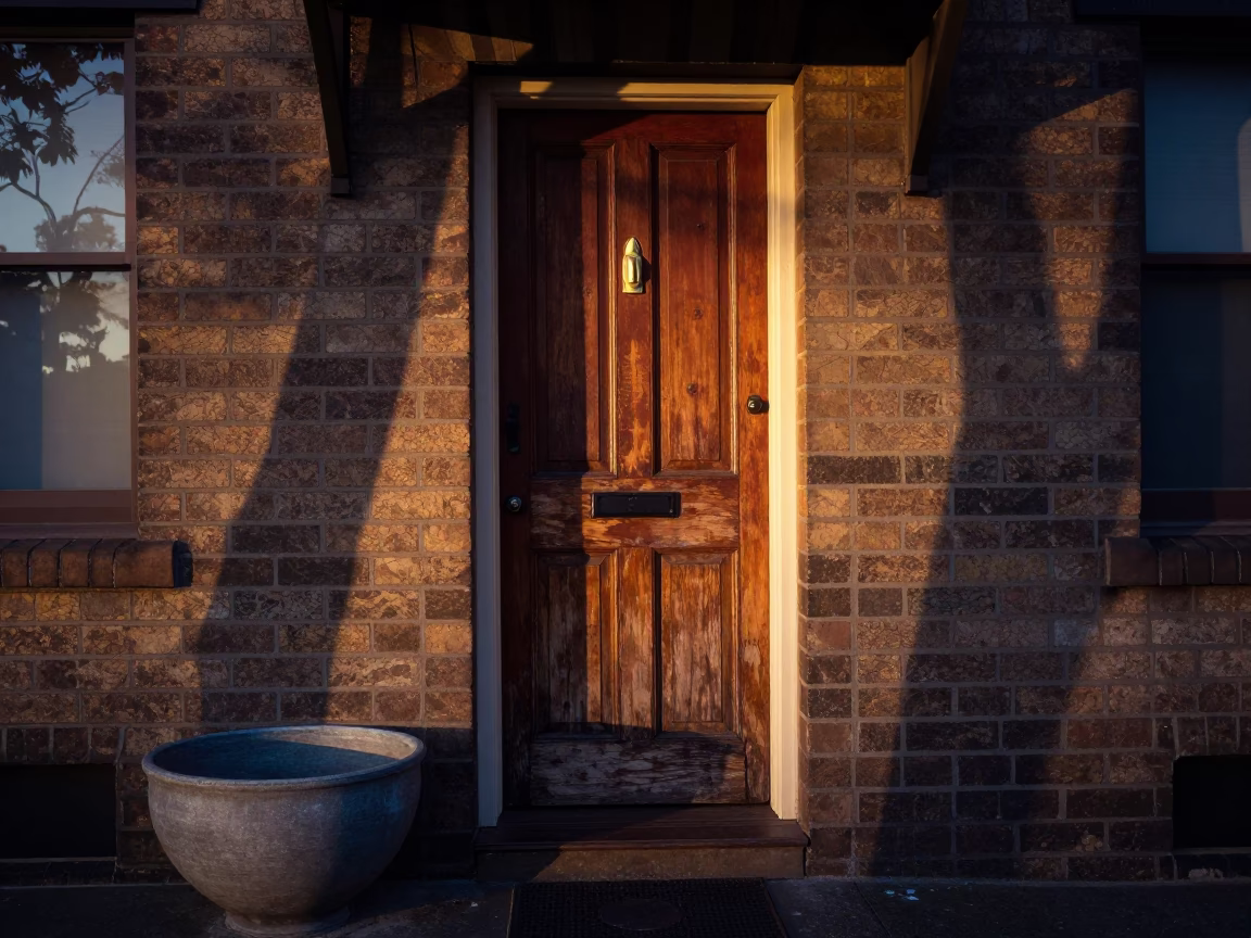 First Light Dawn in Sydney NSW Australia with Key Bowl and Doormat in in Sydney, New South Wales, Australia