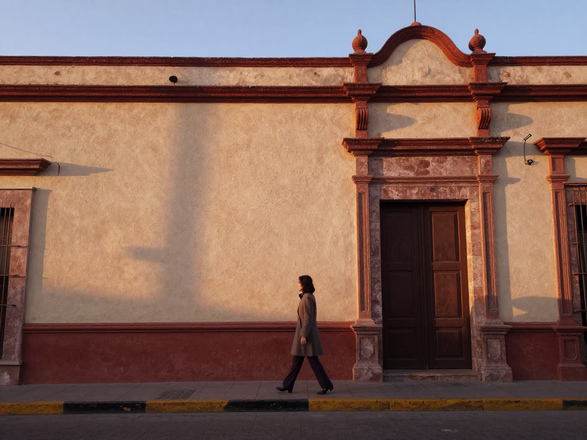 First Light Dawn Street Scene in Guadalajara Mexico with Vintage 1960s Aesthetic in in Guadalajara, Mexico
