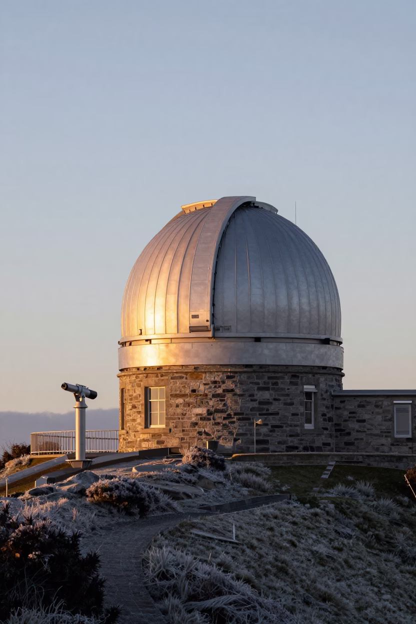 First Light in Christchurch at As First Light Reaches The Scene in in Christchurch, New Zealand
