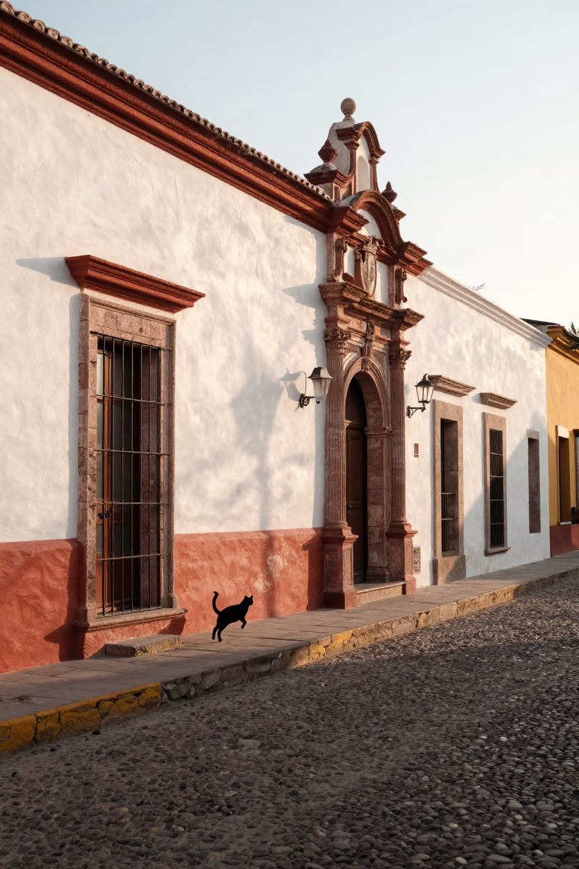 First Light in Merida at As First Light Reaches The Scene in in Merida, Mexico
