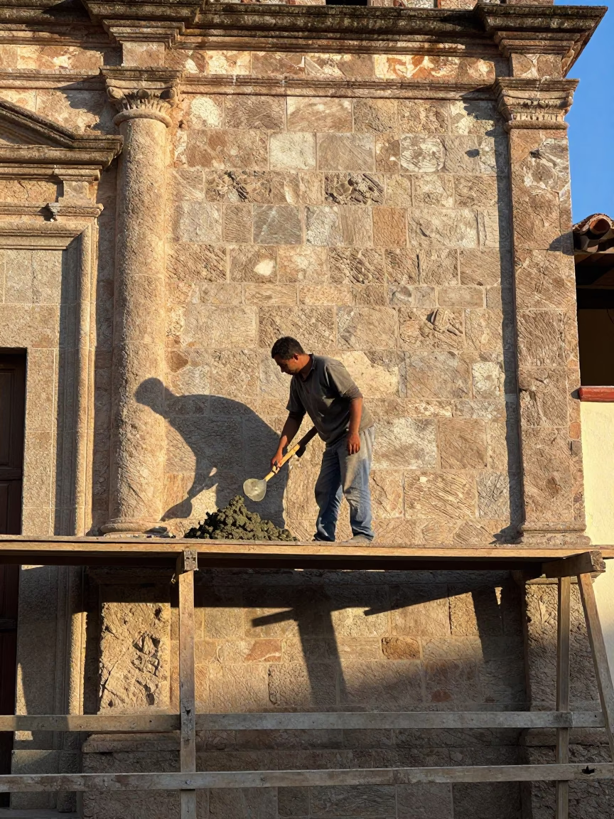 First Light in Oaxaca at As First Light Reaches The Scene in in Oaxaca, Mexico