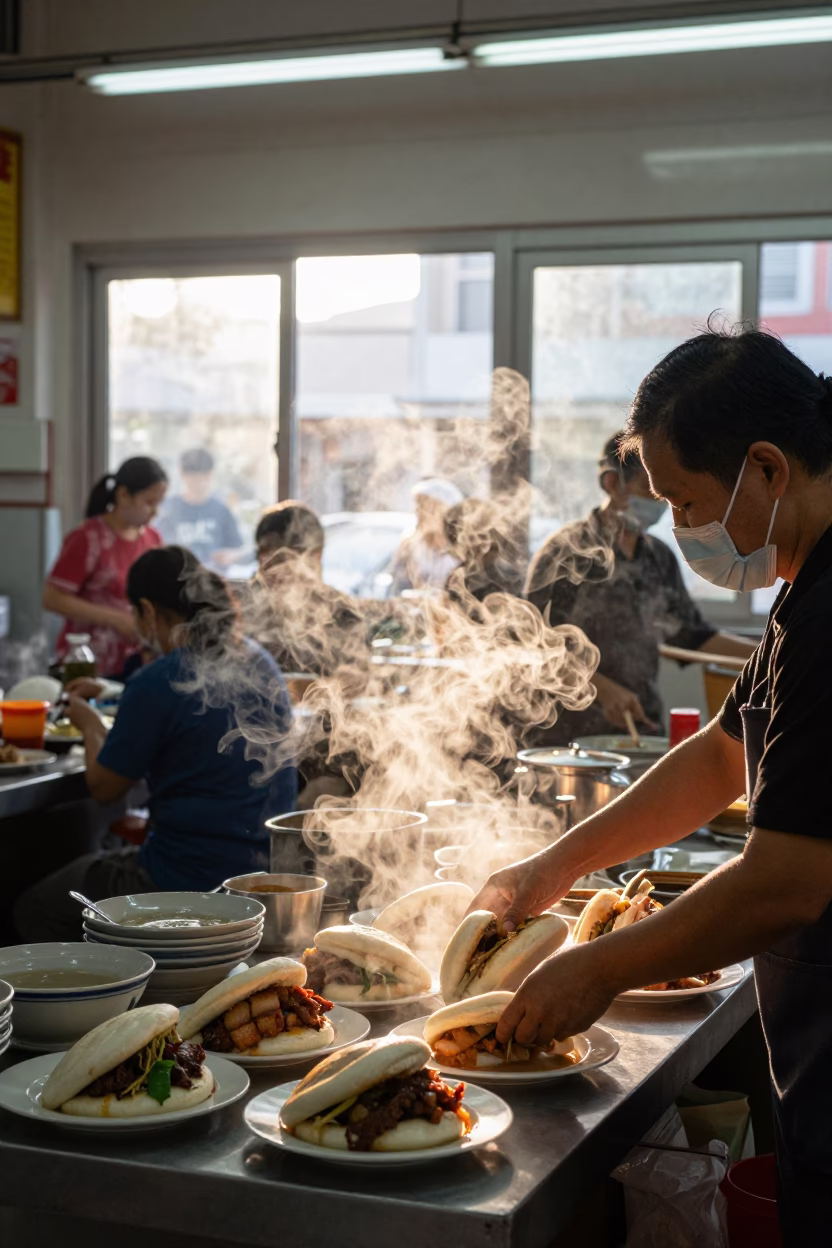 First Light in Singapore at As First Light Reaches The Scene in in Singapore, Singapore