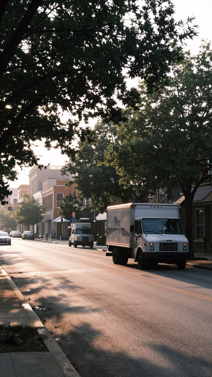 First Light Morning Commute in Nashville Tennessee Street Scene in in Nashville, Tennessee, United States
