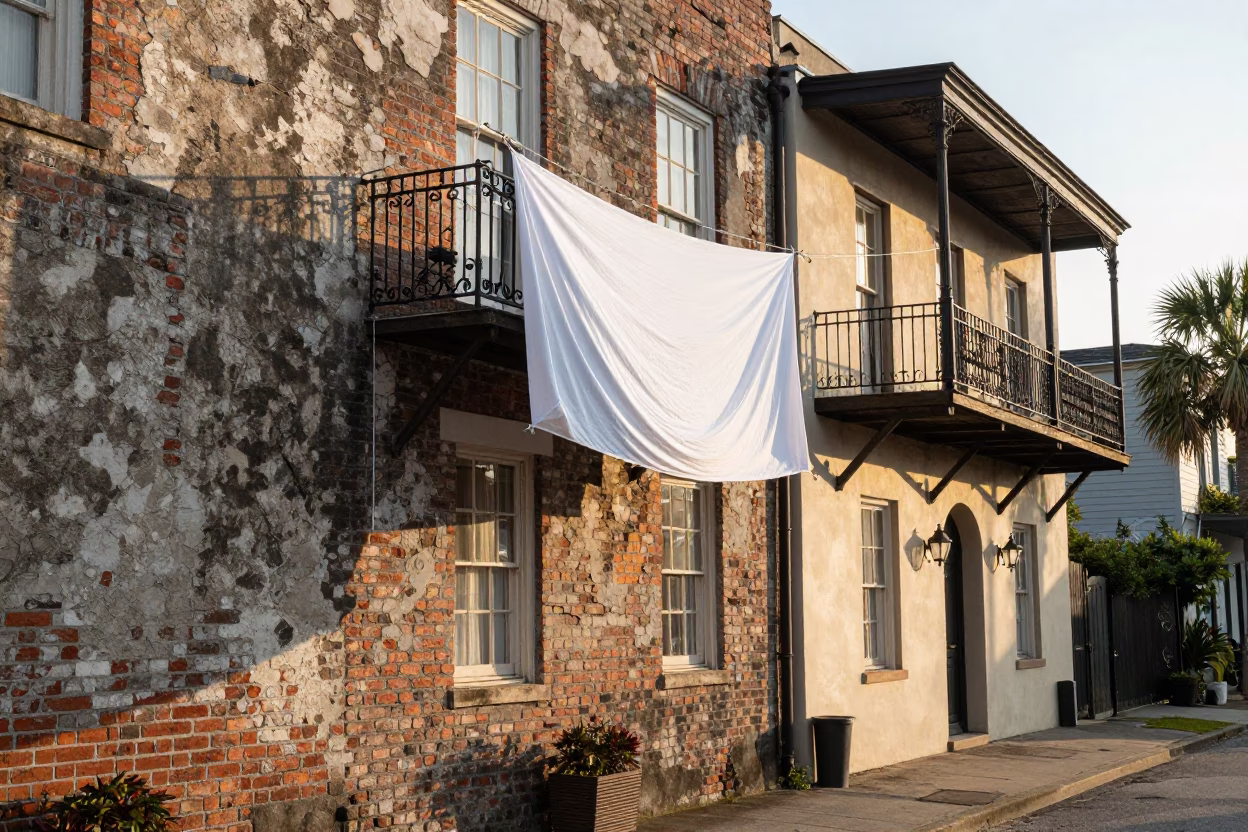 First Light Morning in Charleston South Carolina Historic Street Scene in in Charleston, South Carolina, United States