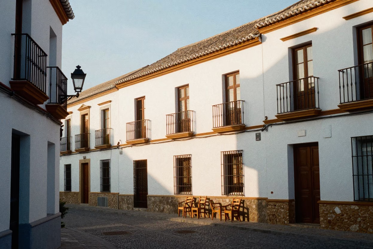 First Light Morning in Granada Spain Street Scene with Traditional Architecture and Daily Life in in Granada, Spain
