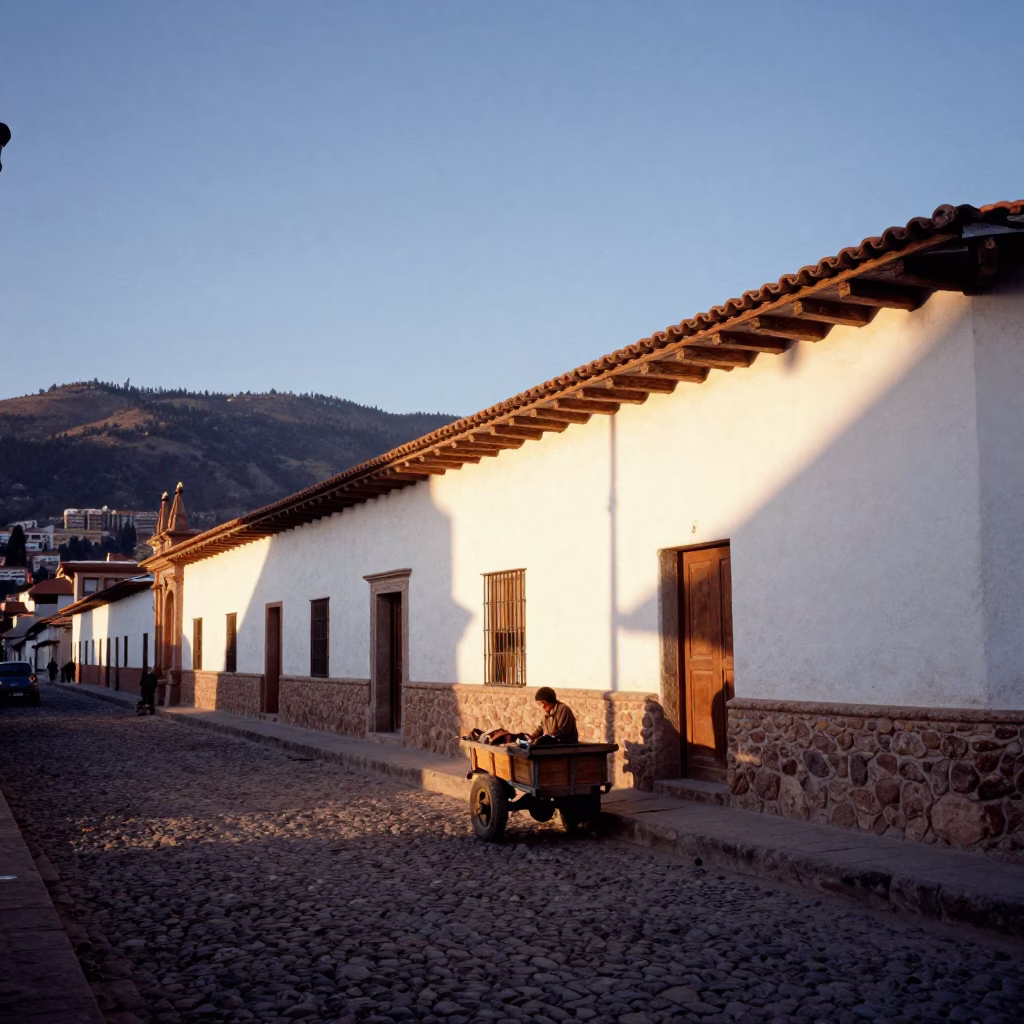 First Light Of Dawn on Dawn Light in La Paz in in La Paz, Bolivia