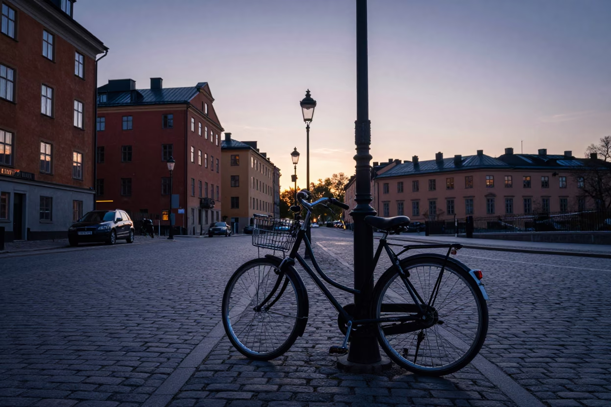 First Light Of Dawn on Dawn Light in Stockholm in in Stockholm, Sweden