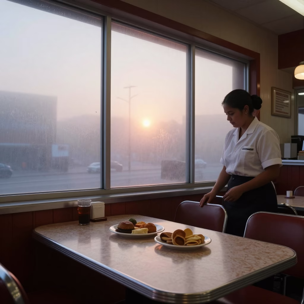 First Light Of Dawn on Diner Breakfast in Nashville in in Nashville, Tennessee, United States
