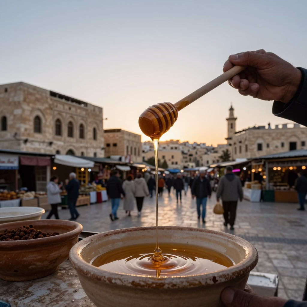 First Light Of Dawn on Market Scene in Amman in in Amman, Jordan