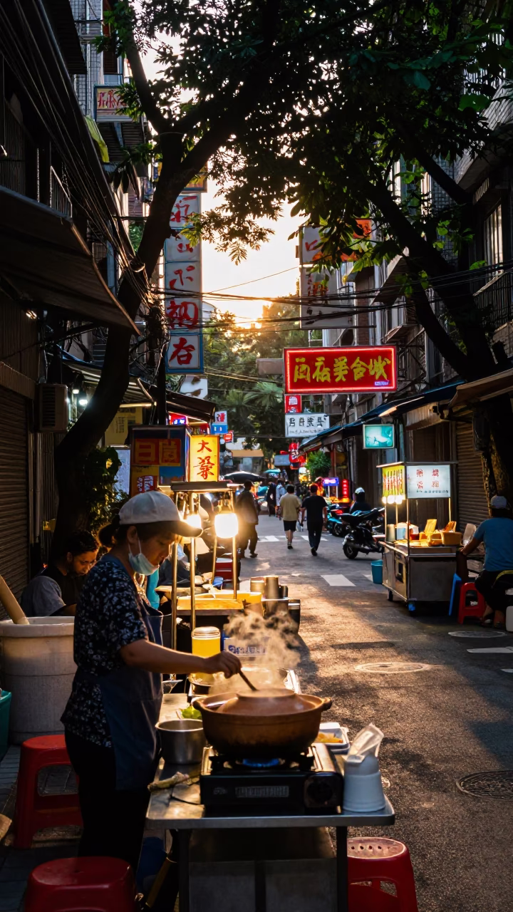 First Light Of Dawn on Morning Maafe in Taipei in in Taipei, Taiwan