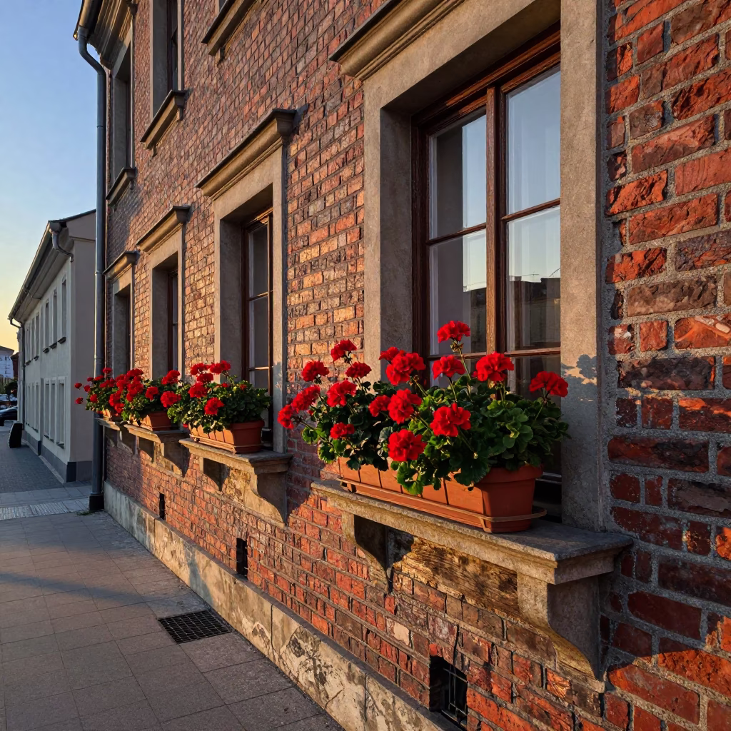 First Light Of Dawn on Street Scene in Krakow in in Krakow, Poland