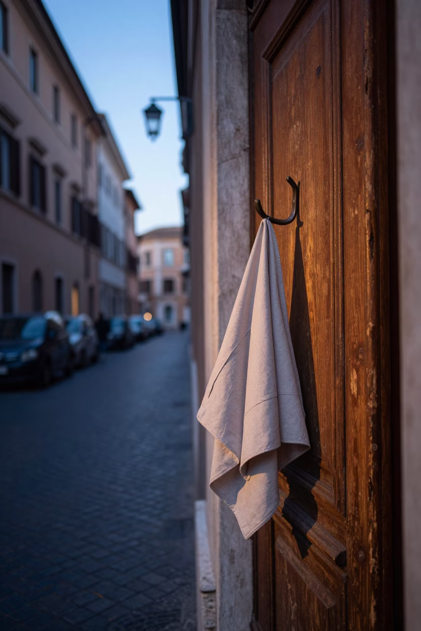 First Light Of Dawn on Street Scene in Rome in in Rome, Italy