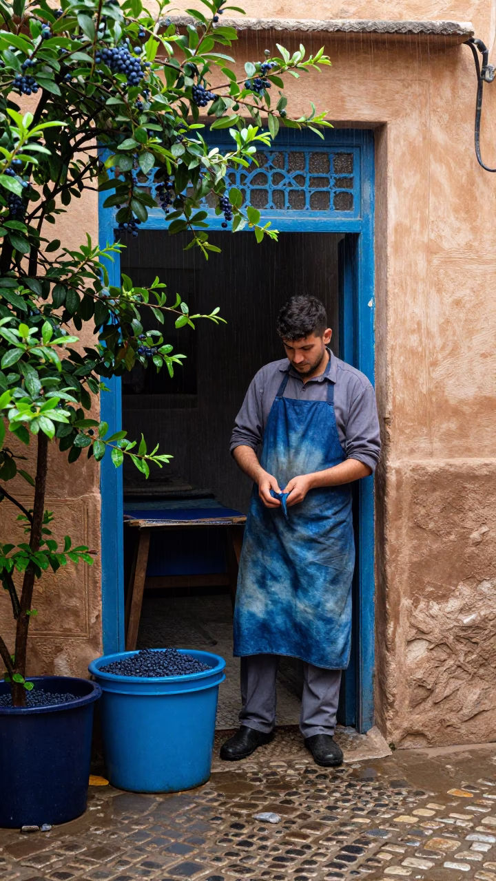 First Light on Artisan in Fez in in Fez, Morocco