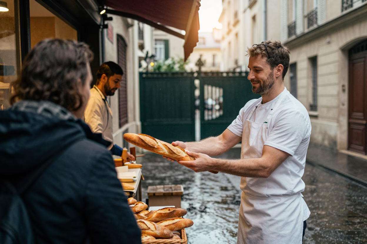 First Light on Customer in Paris in in Paris, France