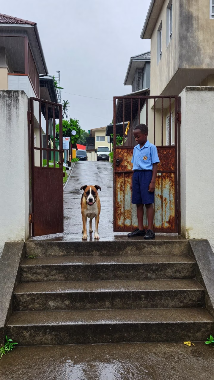 First Light on Dog in Durban in in Durban, South Africa