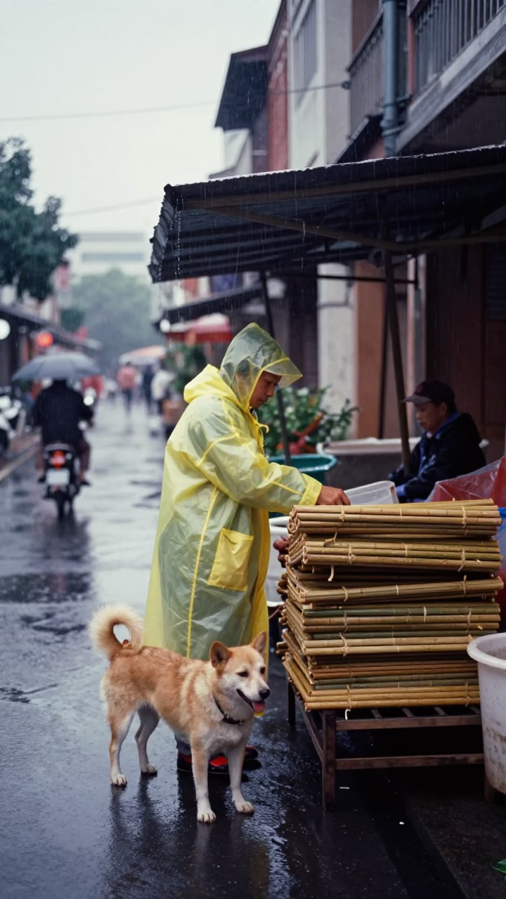 First Light on Dog in Tainan in in Tainan, Taiwan