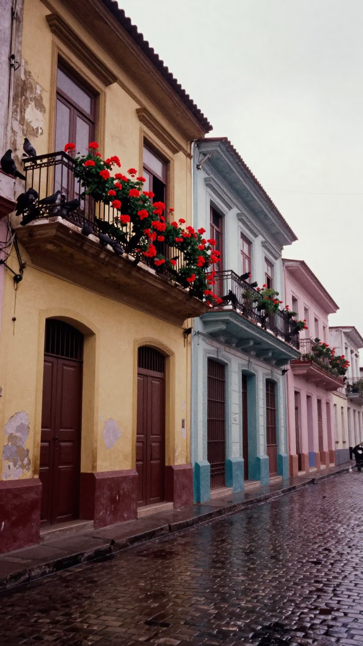 First Light on Pigeons in Havana in in Havana, Cuba
