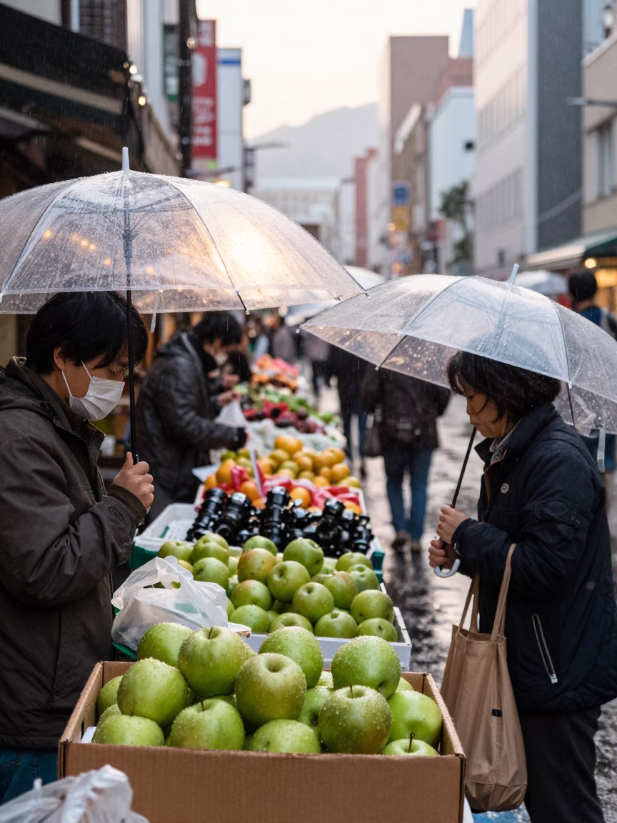 First Light on Street Scene in Sapporo in in Sapporo, Japan