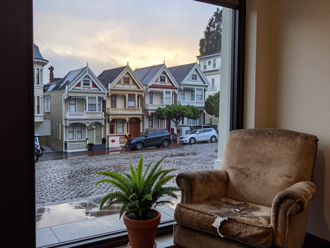 First Light on Window Display in San Francisco in in San Francisco, California, United States