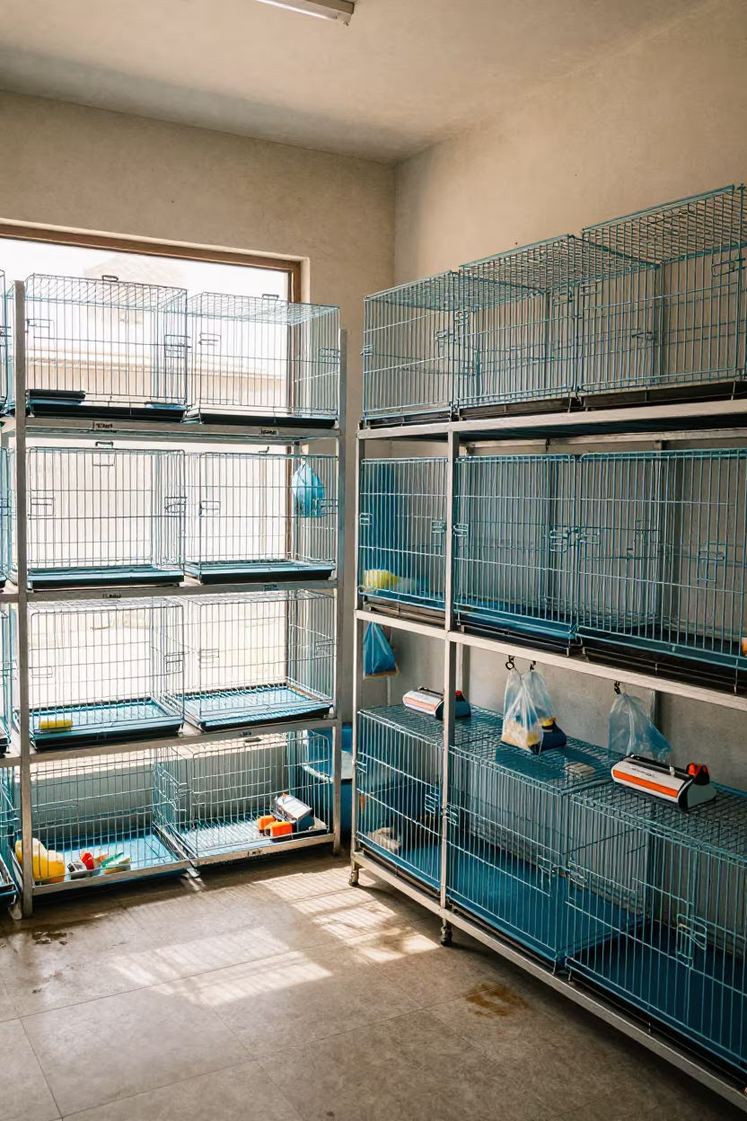 Fish Bag Heat Sealer Shelf Nairobi Pet Shop in inside a grooming bay in Westlands, Nairobi