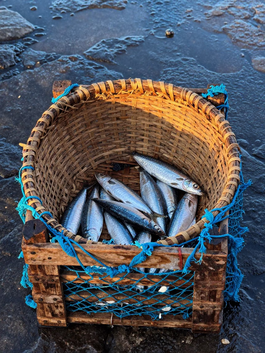 Fish Crate in Essaouira in in Essaouira, Morocco