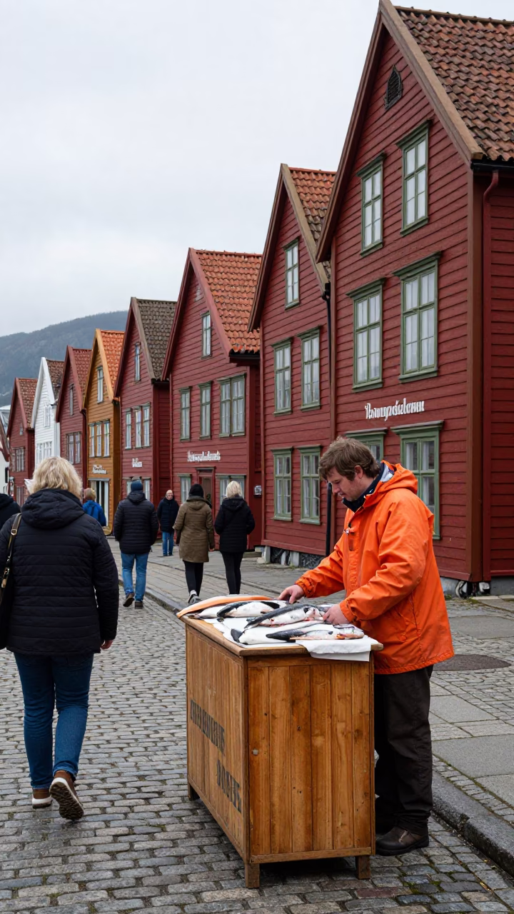 Fish Customers in Bergen in in Bergen, Norway