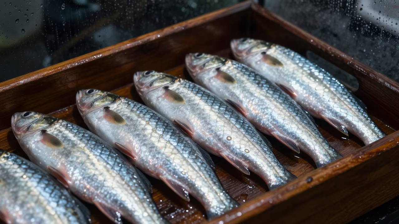 Fish Scales Pattern on Tea House Tray in on a tea house tray in Belgaum