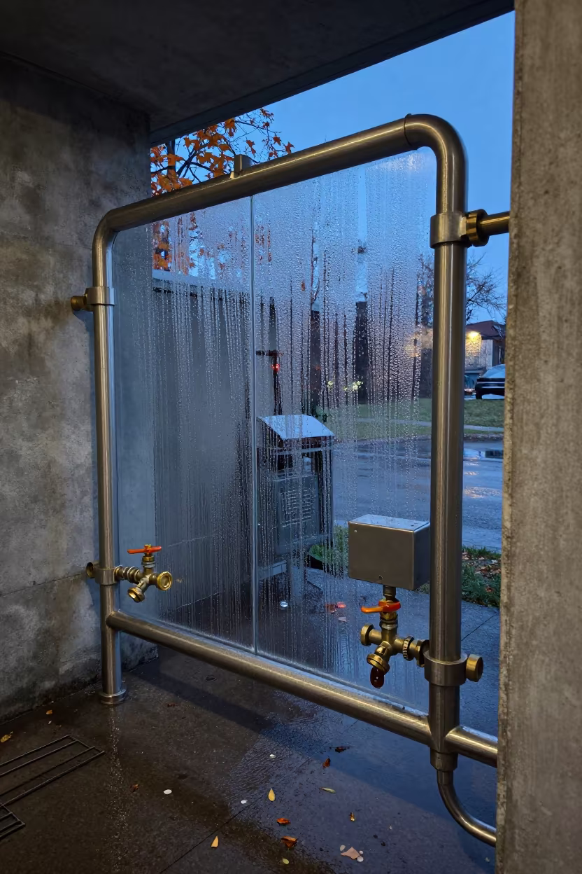 Fish Valve Board in Leh Dog Wash Twilight in at a self-serve dog wash station in Leh