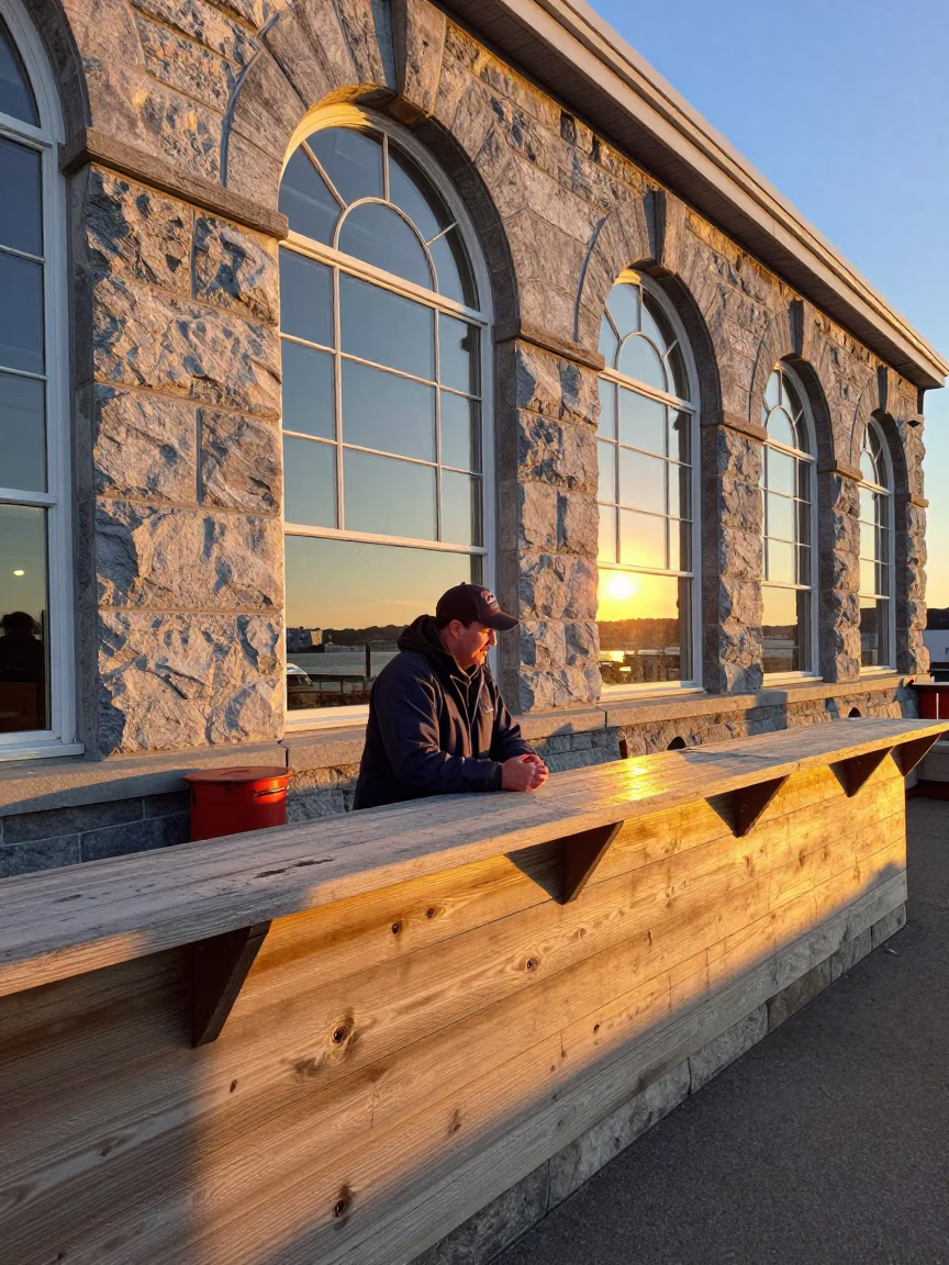 Fisherman at Golden Hour in in Halifax, Nova Scotia, Canada