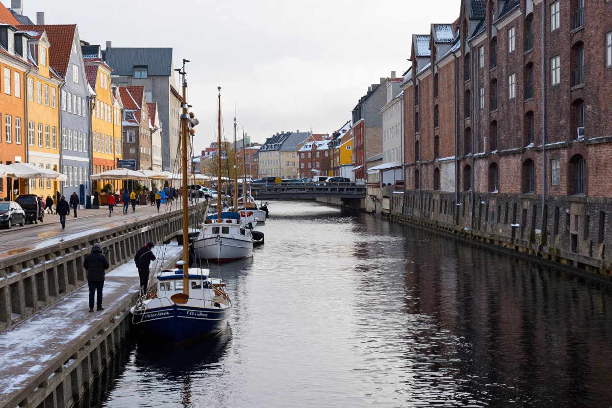 Fisherman in Copenhagen at Noon Light in in Copenhagen, Denmark