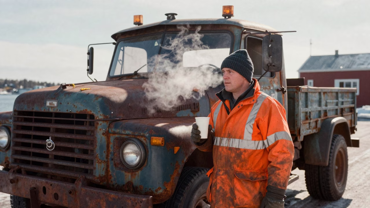 Fisherman in Halifax at Noon Light in in Halifax, Nova Scotia, Canada