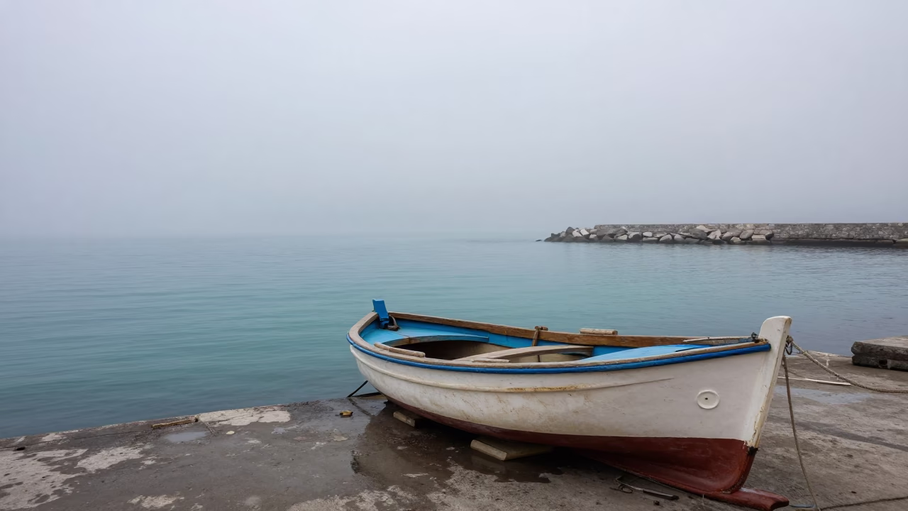Fisherman's Skiff in Izmir in in Izmir, Turkey