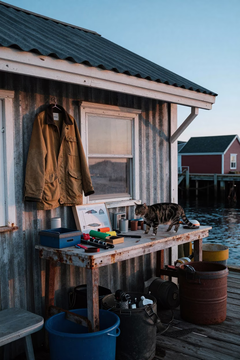 Fisherman's Workspace in Halifax in in Halifax, Nova Scotia, Canada