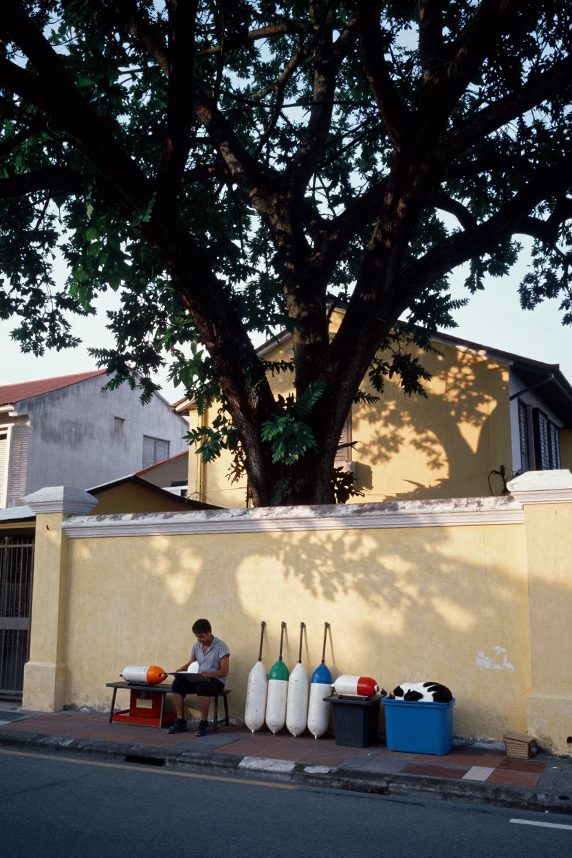 Fishing Floats in George Town in in George Town, Malaysia