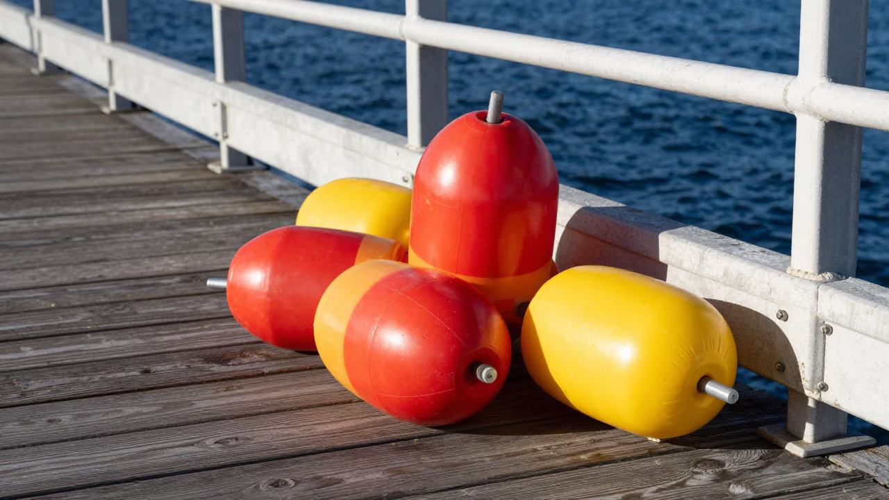 Fishing Floats in Hobart in in Hobart, Tasmania, Australia