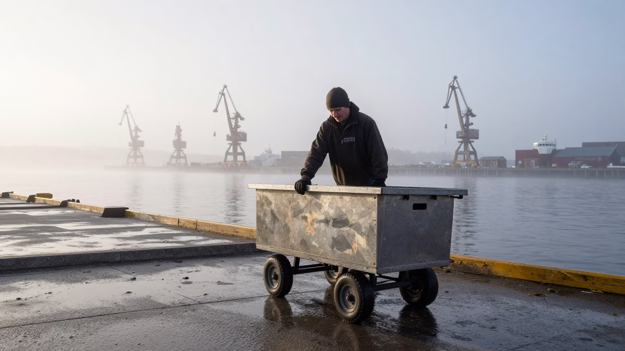 Fishmonger at Dawn Light in Halifax in in Halifax, Nova Scotia, Canada