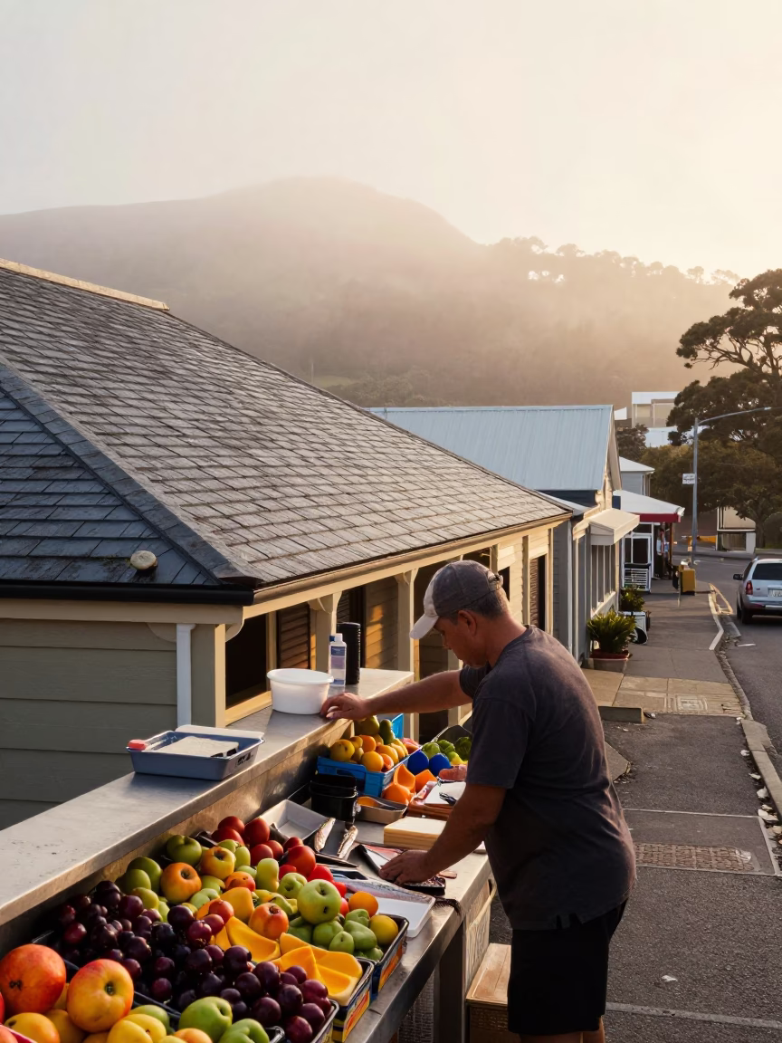 Fishmonger Counter in Hobart in in Hobart, Tasmania, Australia