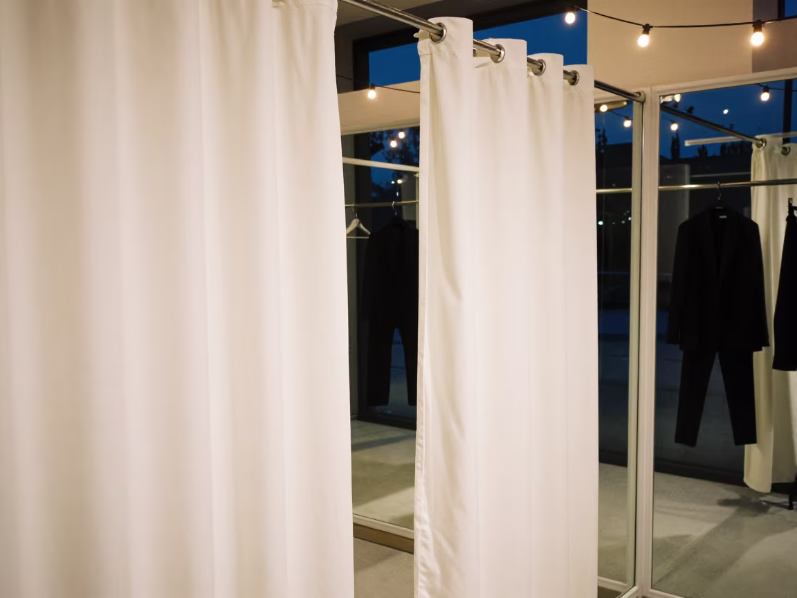 Fitting Room Curtain Xian Runway Lights in under runway rehearsal lights in Xian