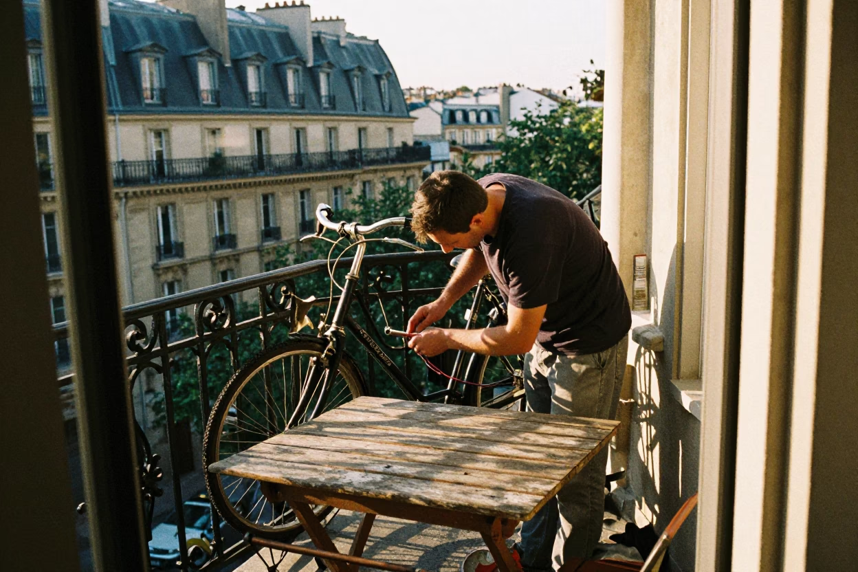 Fixing Bicycle in Paris in in Paris, France