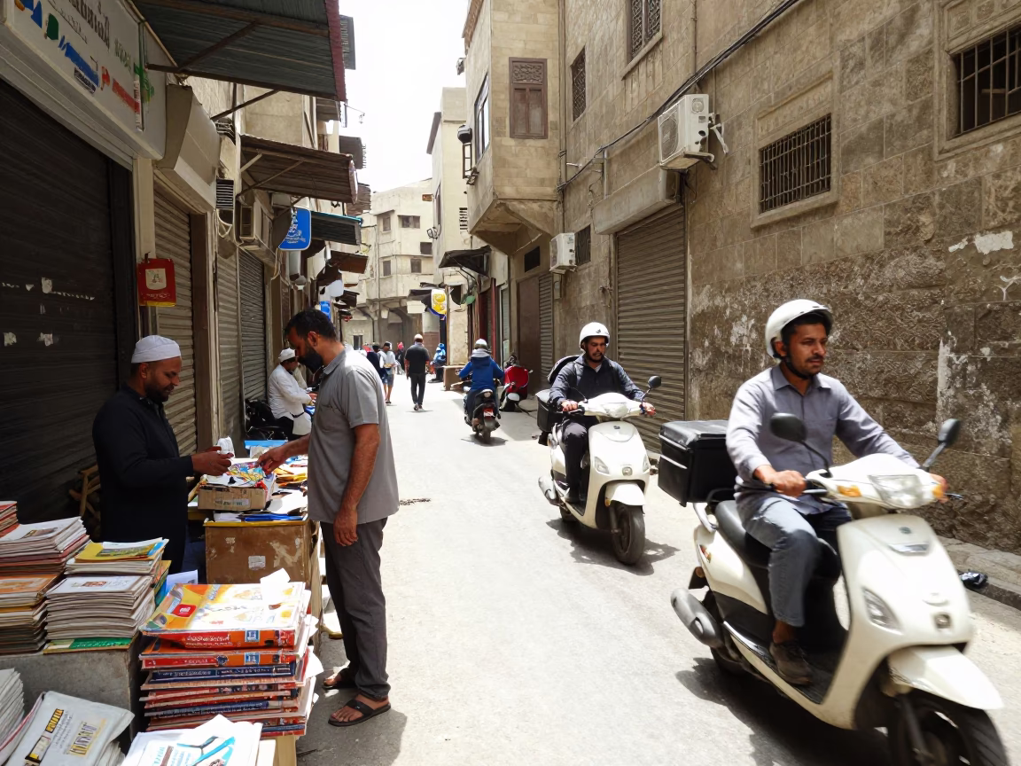 Flat Noon Light on Customer in Cairo in in Cairo, Egypt