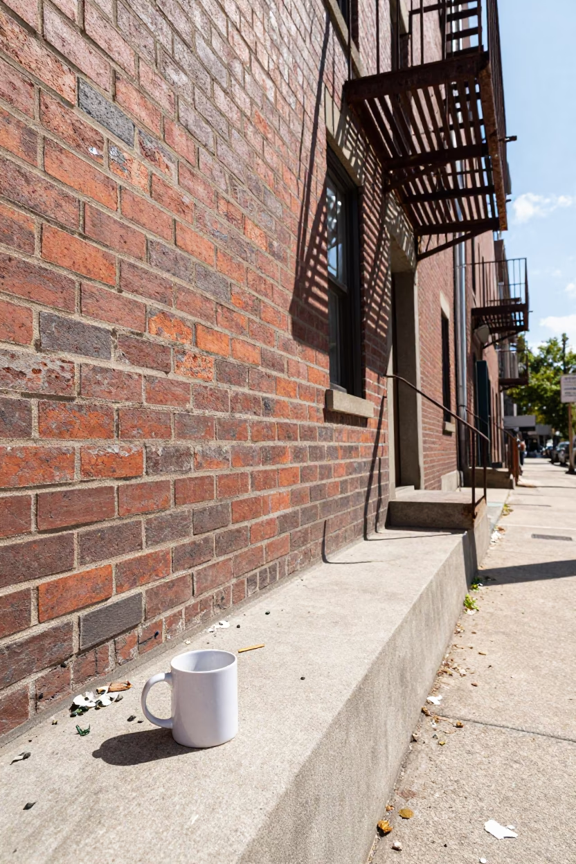 Flat Noon Light on Debris in Boston in in Boston, Massachusetts, United States
