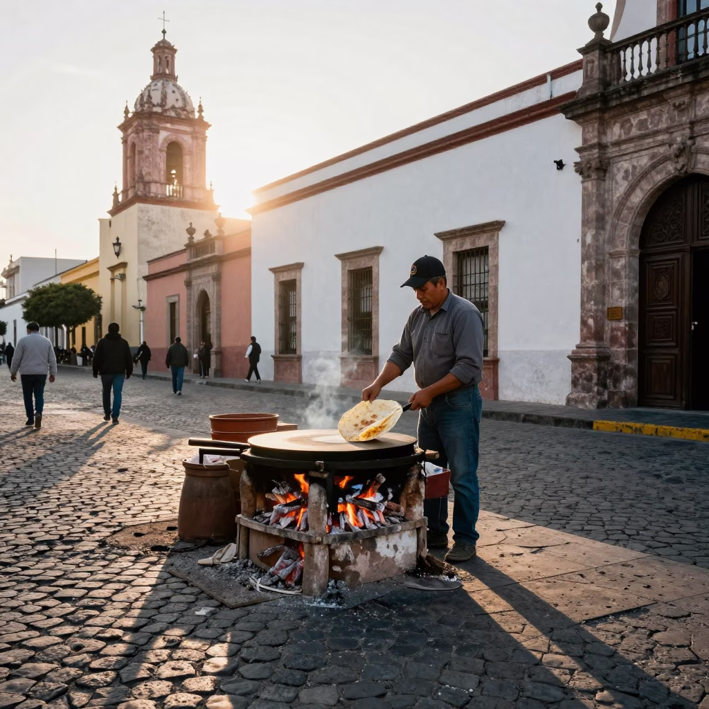 Flipping Tortillas in Guadalajara in in Guadalajara, Mexico