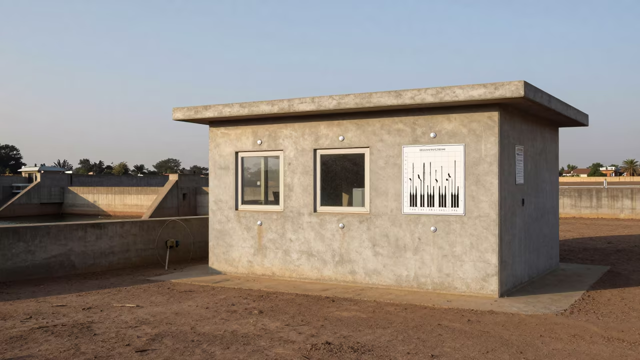 Flood Control Room Near Bobo-Dioulasso Dam in along a dam spillway near Bobo-Dioulasso