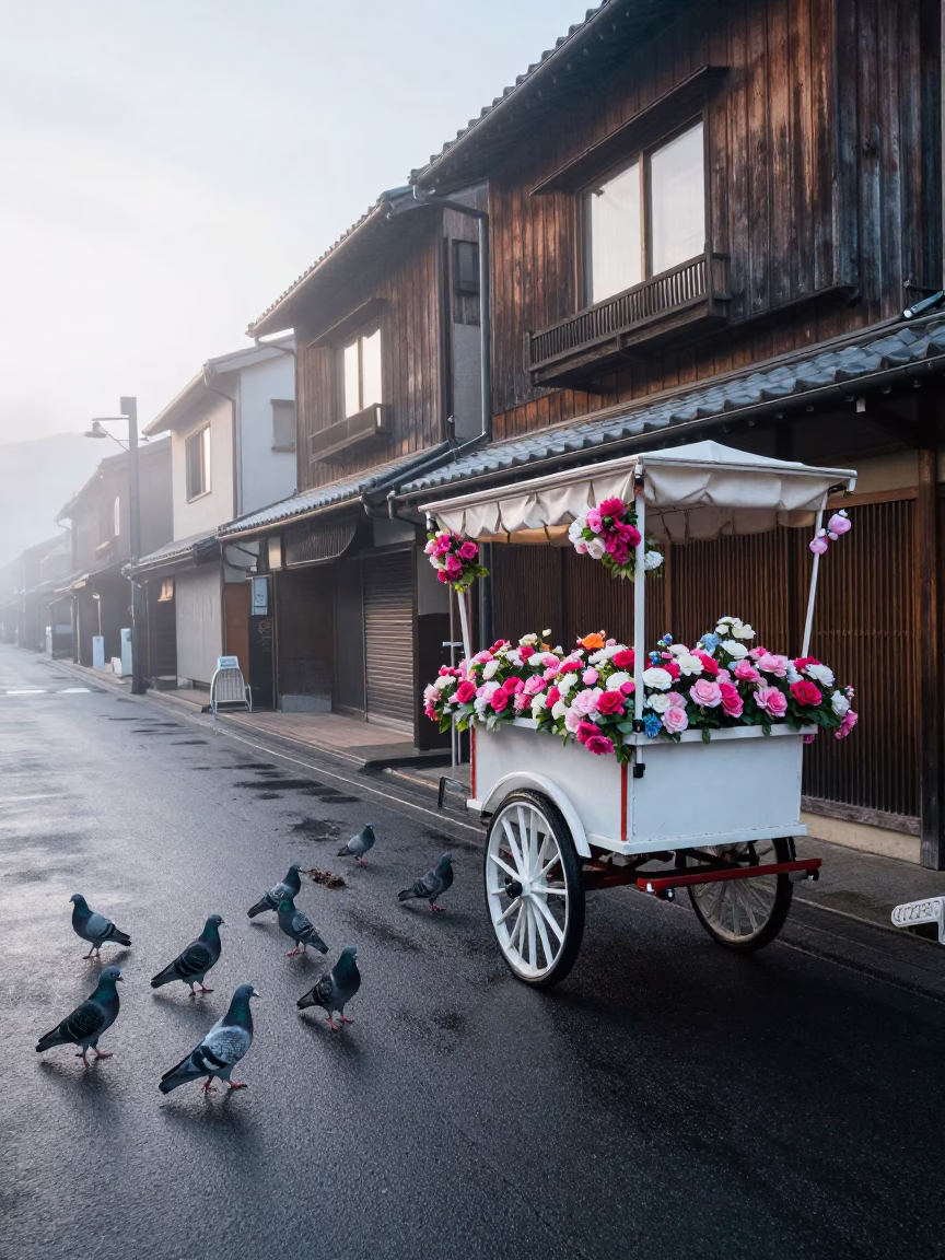 Floral Cart in Sapporo in in Sapporo, Japan