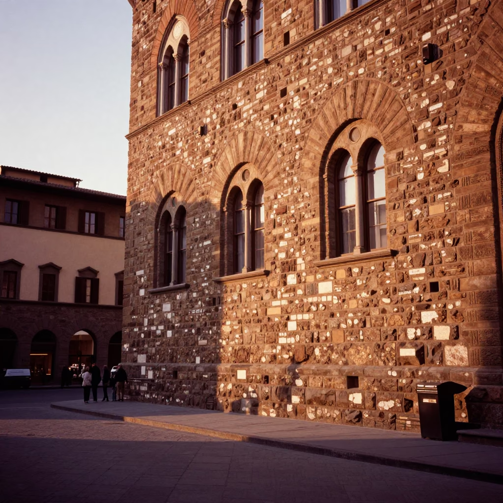 Florence Historic Stone Architecture And Street Scene in in Florence, Italy